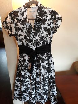 Size 8 Black and Floral Dress