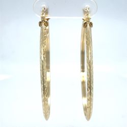 14KT Yellow Gold Hoop Earrings 4.40g 191025/3