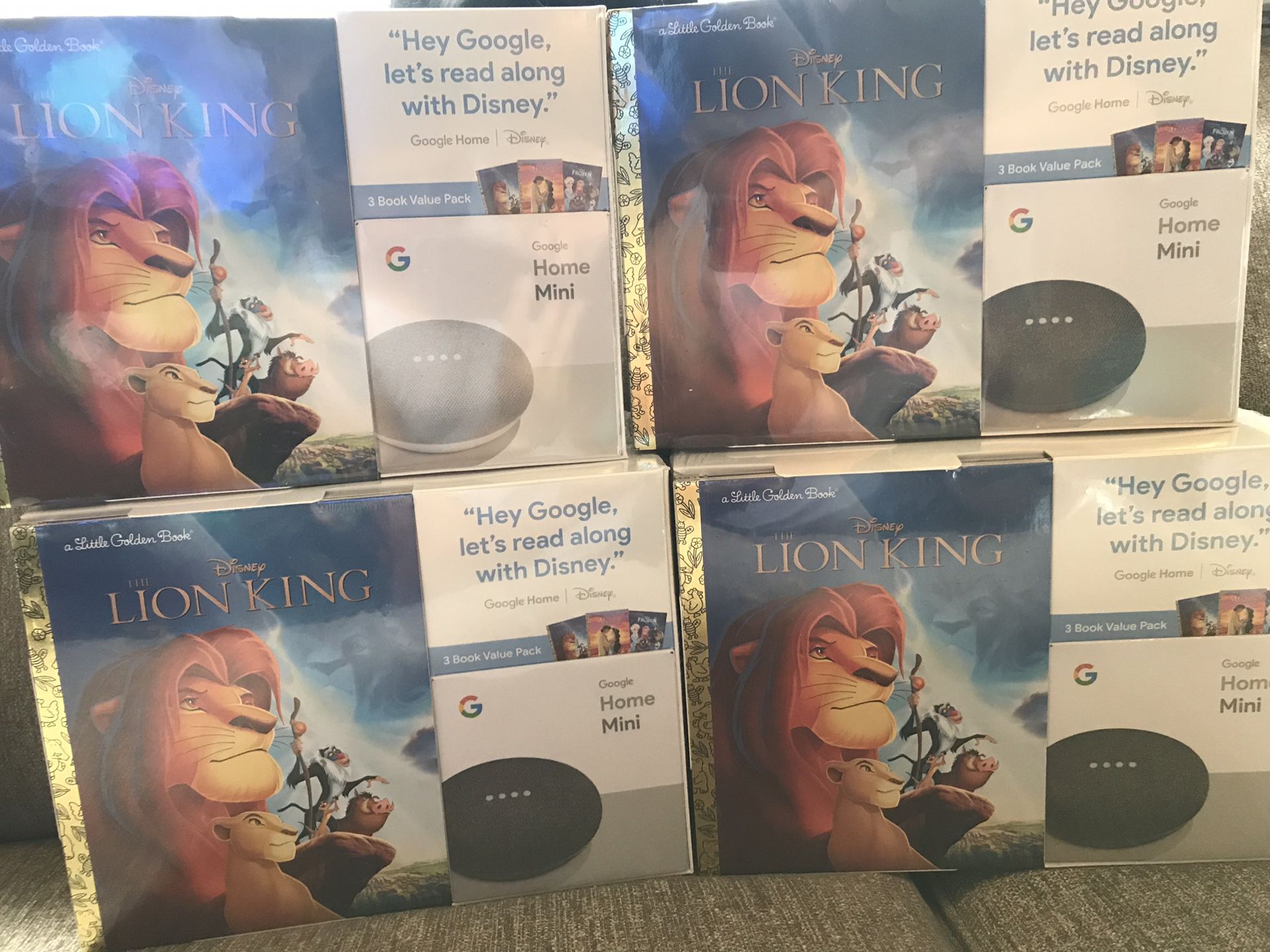 Google home mini with 3 Disney books included