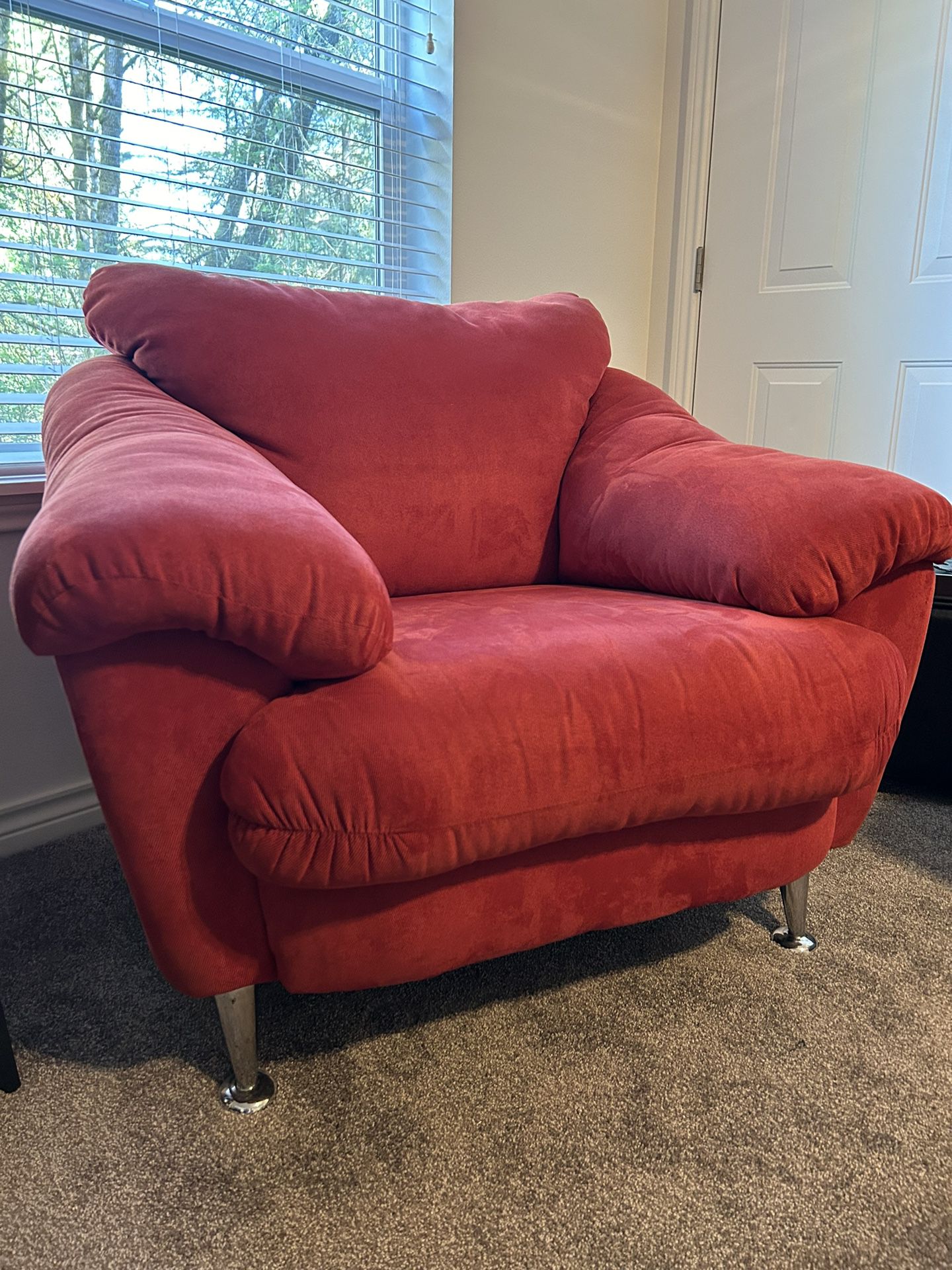 Red Oversized Comfortable Chair
