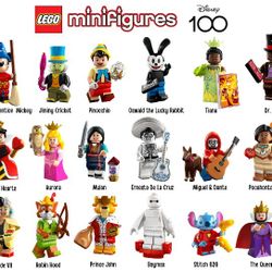 LEGO 71038 Disney 100th Anniversary Series Complete Set of 18 Minifigures