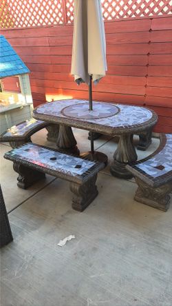 Concrete Patio Table Talavera Style