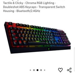 Razer BlackWidow V3 Pro Mechanical Wireless Gaming Keyboard: Green Mechanical Switches - Tactile & Clicky - Chroma RGB Lighting