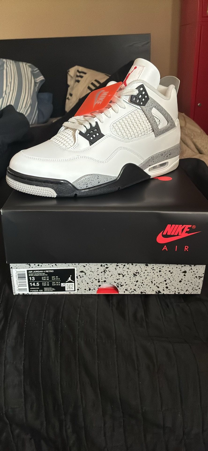 Jordan 4 White Cement (2025) Size 13