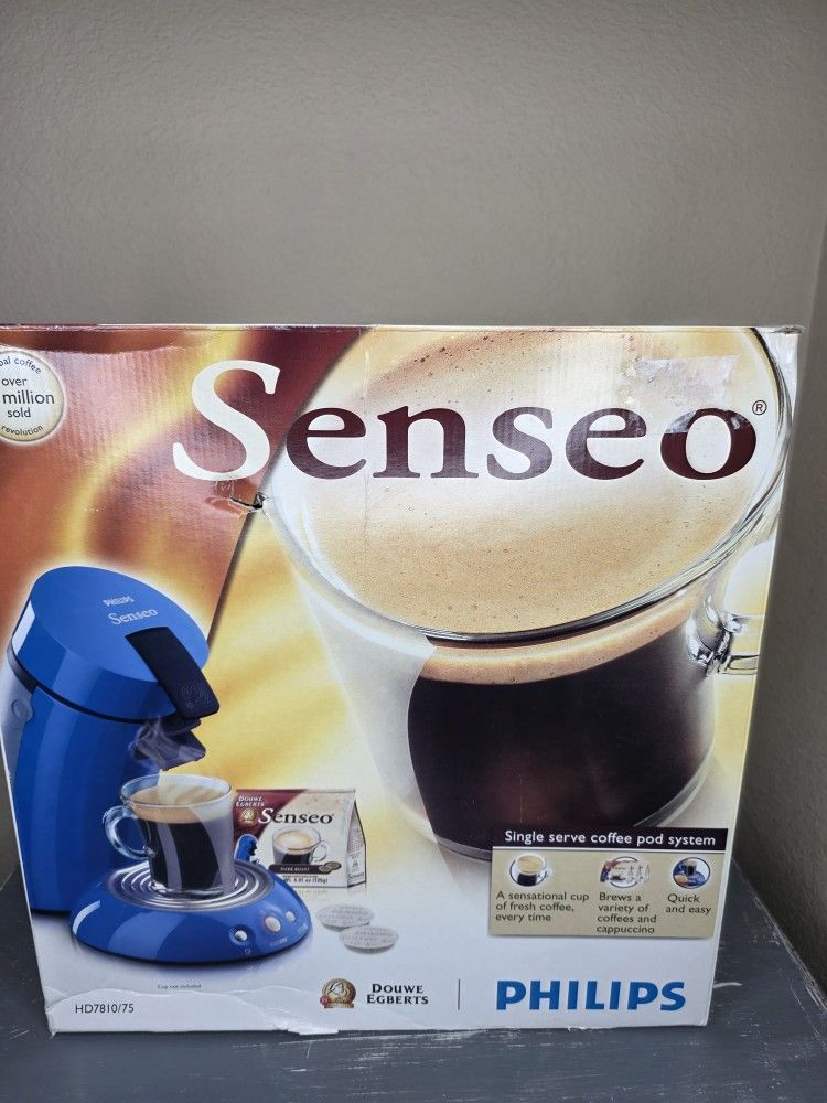 Philips Senseo HD-7810/75 Single Serve Pod Coffee Maker Machine Blue