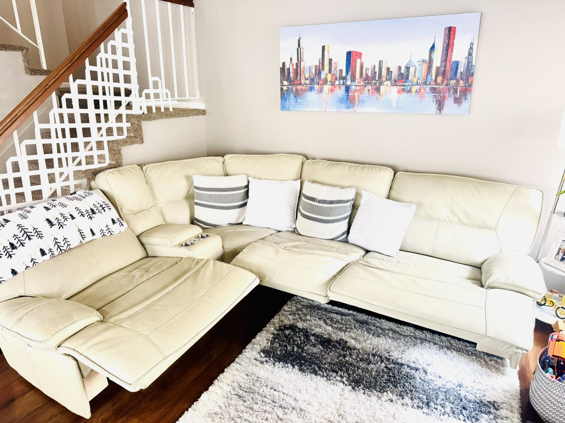 Sectional Sofa With Power Recliners 