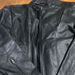 Leather XL Motorcycle Riding Jacket 