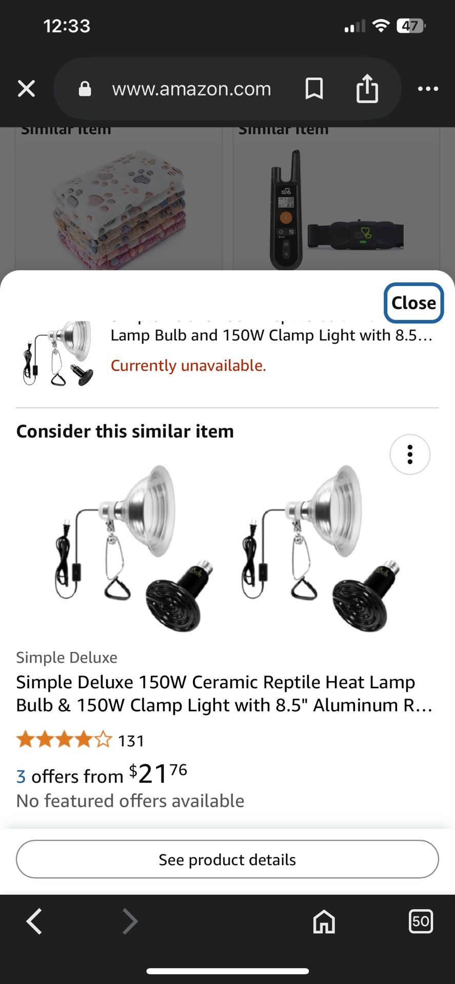 Heat Lamp Clamp
