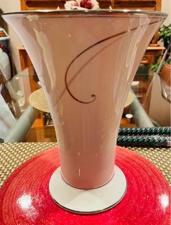 9” Tall Noritake Platinum Wave Vase