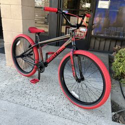 SE Bikes Blocks Flyer 26" BMX Bike Black Ruby Red 