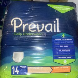 pack of  14 count XL - Prevail Daily Disposable Underwear Extra Absorbency
