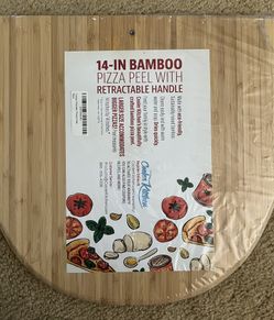 Brand New 14” Bamboo Pizza Peel With Retractable Handle
