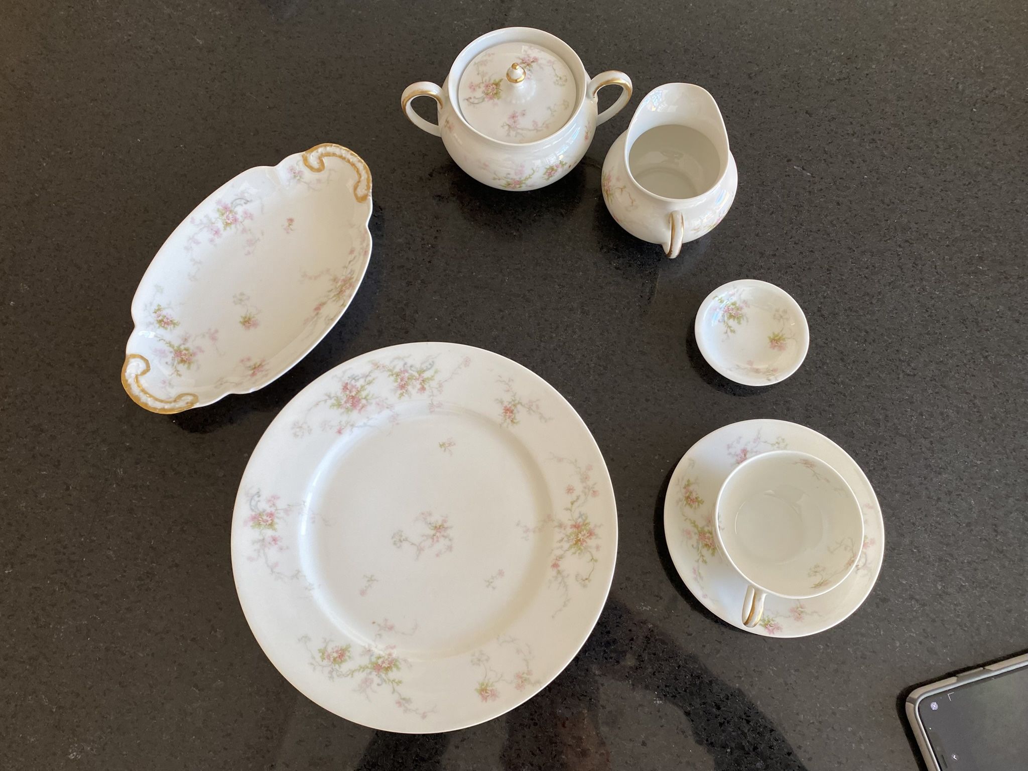 Vintage Theodore Haviland “Pink Spray “ China