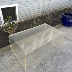 Acrylic CB2 Coffee Table
