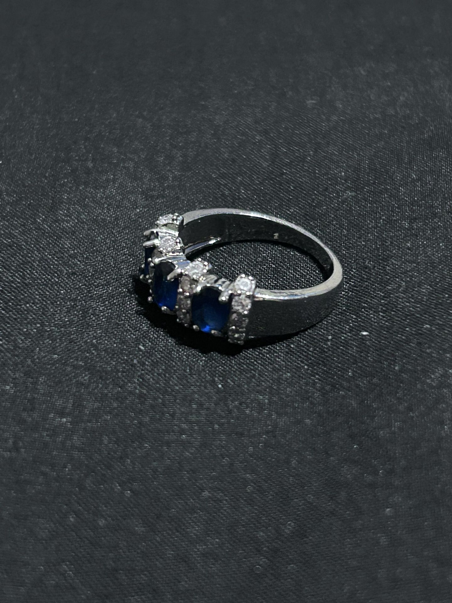 Sterling Silver Ring - Three Oval CZ
