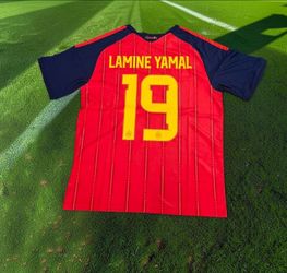 Spain-España # 19 Lamine Yamal Soccer Jersey