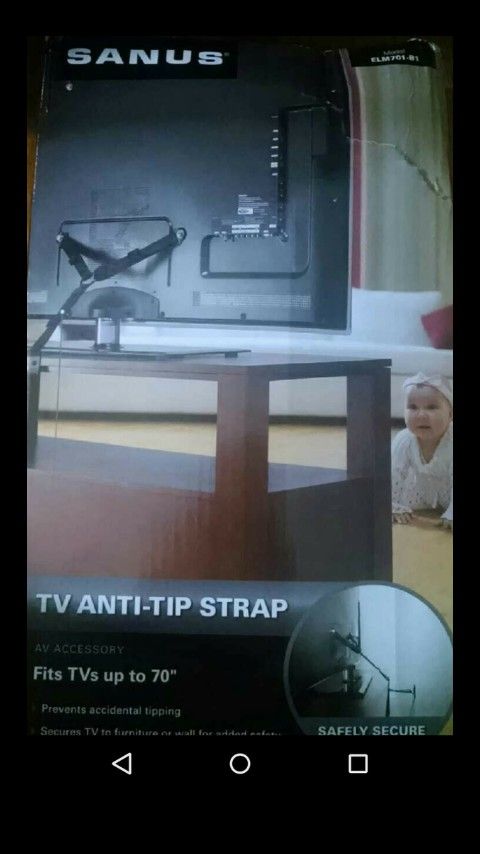 New. TV. Anti Tip Strap. TV Mouth. Safety.