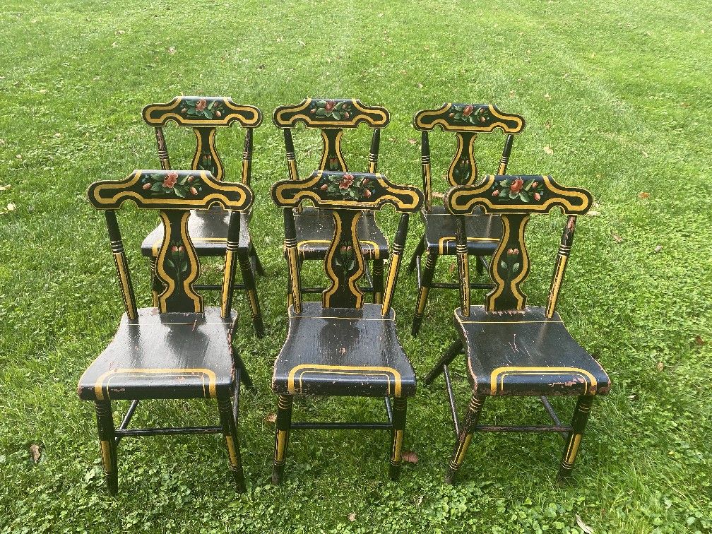 Antique  Painted Pennsylvania Country Chairs