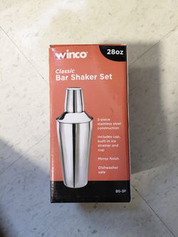 Winco Classic Bar Shaker Set – 28 oz (New in Box)
