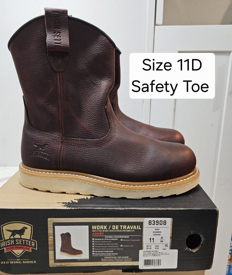 Red Wings Irish Setter Safety Toe Work Boots Size 11D