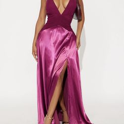 Sweet Nothings Ruched Gown - Magenta