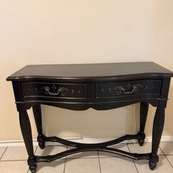 Elegant Black Entryway Table / Console Table with Drawers 