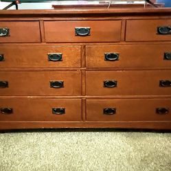solid wood dresser 65X171/2” and 38” Tall 