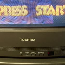 Retro Toshiba TV with Remote 