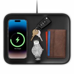 🔋Twelve South Valet Wireless Charger with Leather Tray – Premium Desk Organizer
