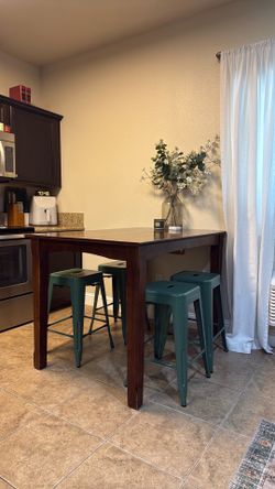 Oak Table and Stools