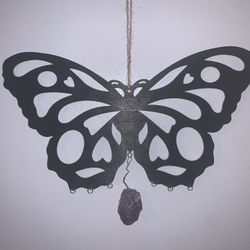 Handmade Decor: Pierced Butterfly With Amethyst Crystal
