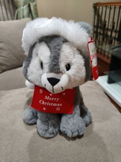 Christmas Puppy Plushie New Condition