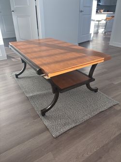 Wood and Metal Coffee Table