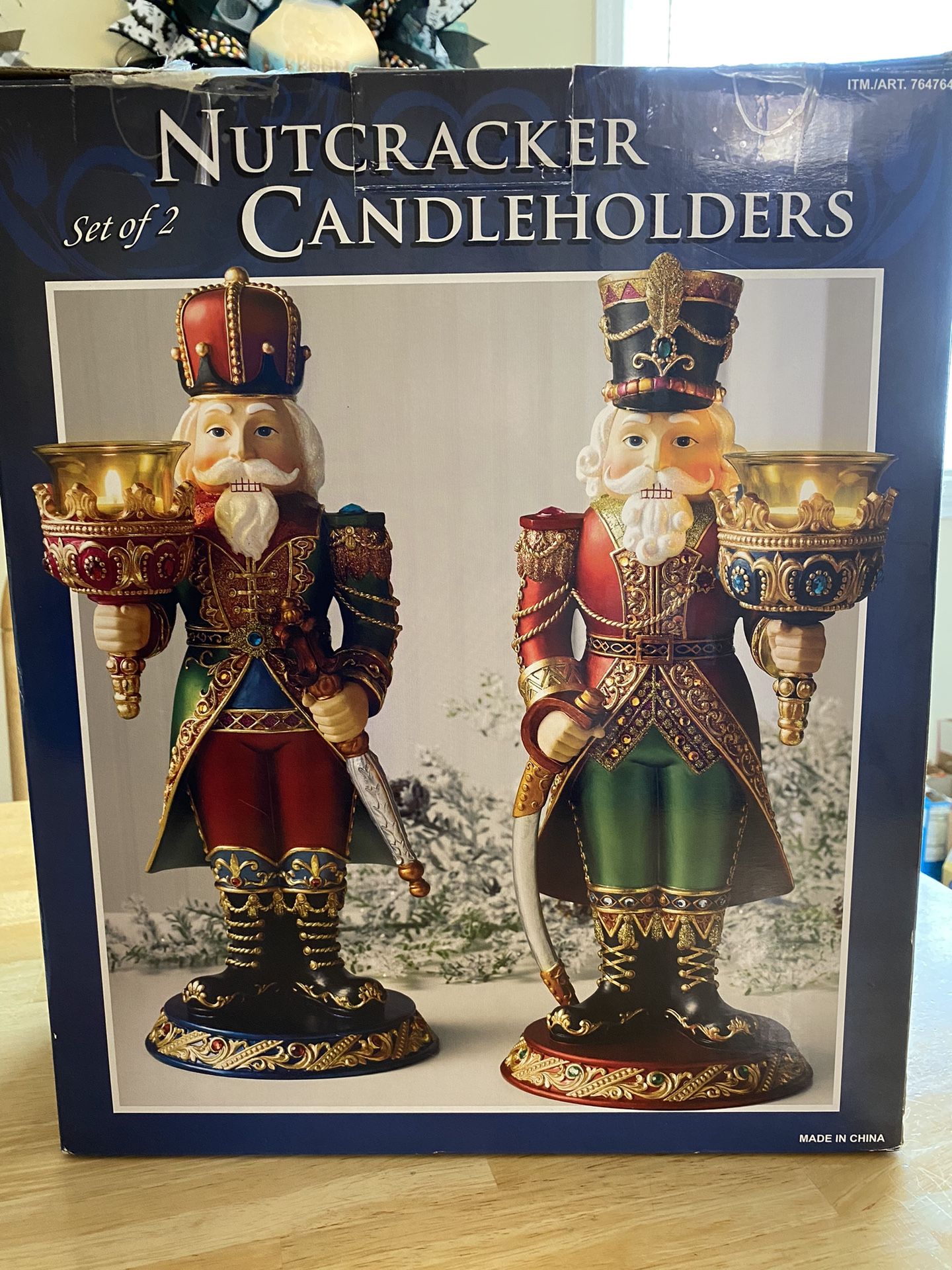 NIB 2 nutcracker Candleholders
