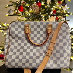 LOUIS VUITTON  Damier Azur Speedy Bandouliere 30 