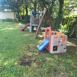 Little Tykes Step 2 Club House Plus Slide Plus Roller Coaster Car