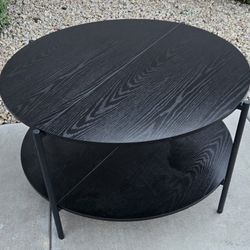 New Black Round Coffee Table
