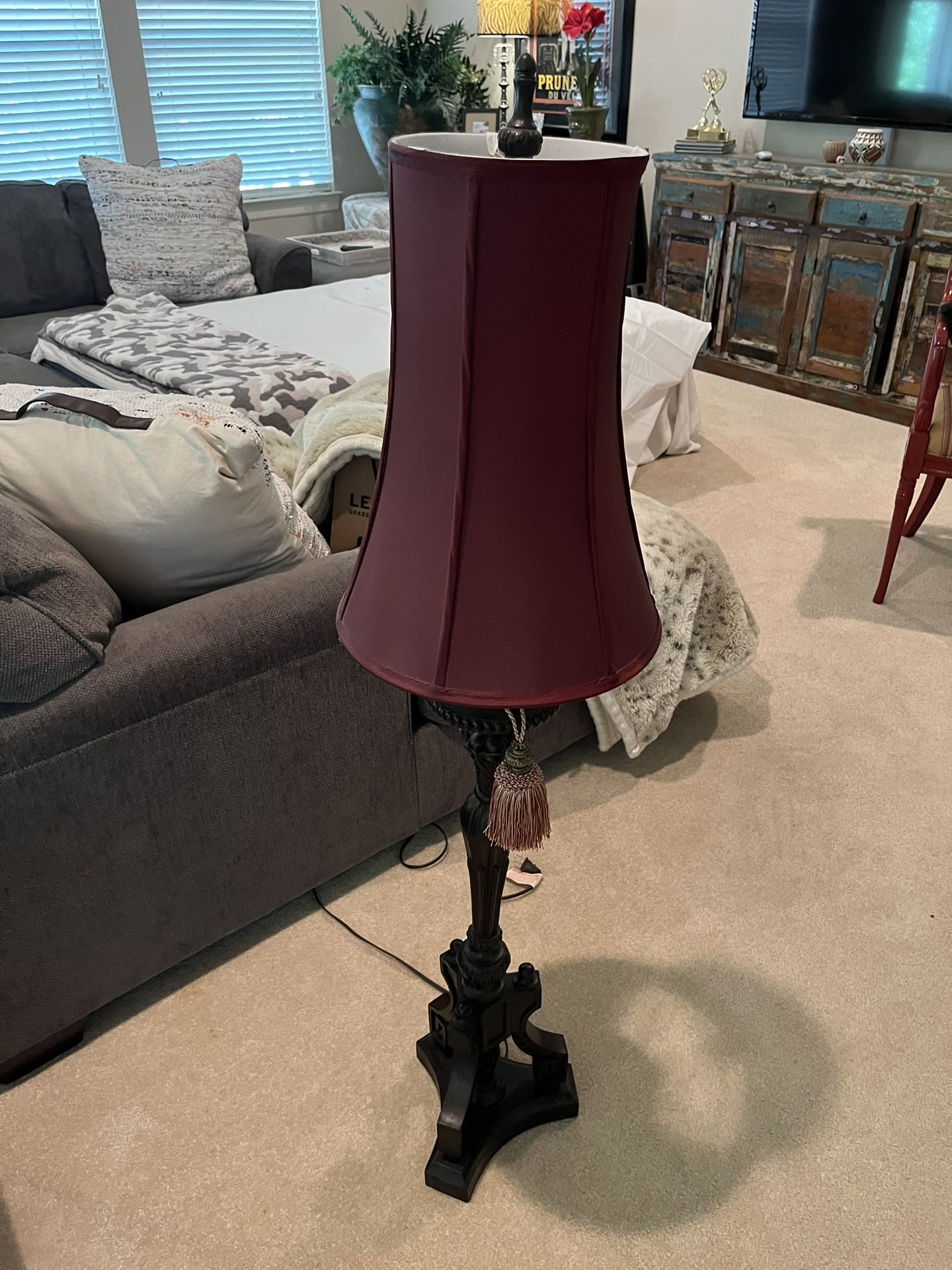 Tall antique lamp