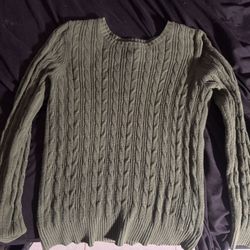 st johns bay sage green sweater