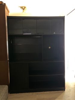 Black entertainment TV center