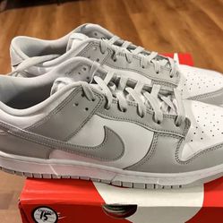 NIKE DUNK LOW GREY FOG SIZE 13 WORN ONCE OFFER ME