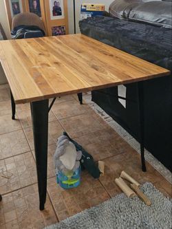 Wooden Dining Table  + Four Chairs
