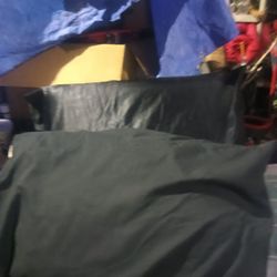 Two Pillows One Satin Cover One Regular Material