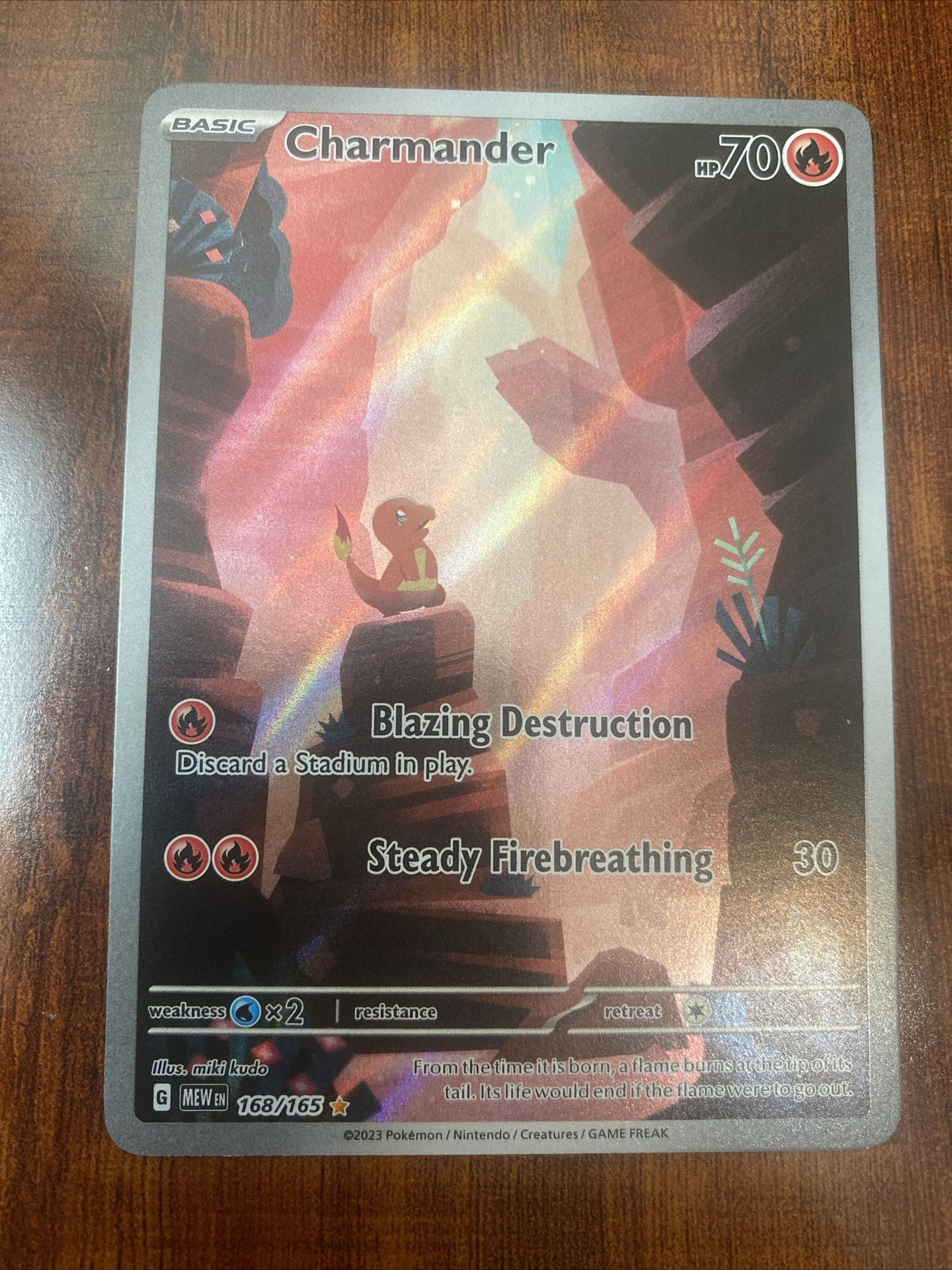 Pokemon 151 Charmander 168/165 Full Art Illustration Rare NM/M PACK FRESH! 🔥