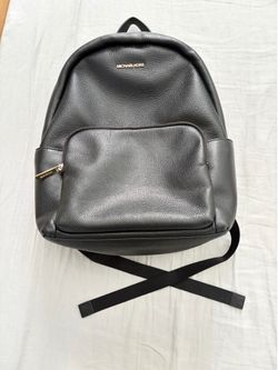 Michael Kors black leather backpack