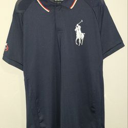 Polo By Ralph Lauren Big Pony US Open 2010 Blue Shirt Size XL