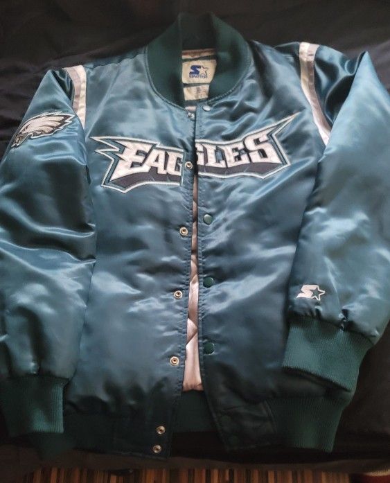Eagles Starter Bomber Jacket Good Cond Sz L $80