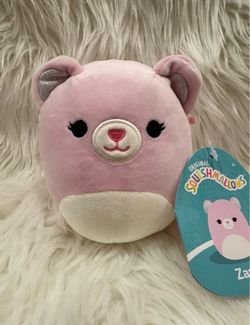 Squishmallows 5” Zaya Pink Bear Rare Toys Exclusive BNWT