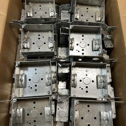 LOT OF 48* Steel City Metal Enclosure Square Gang Boxes