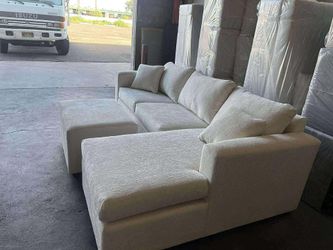 Brand new cream sofa sectionals with ottoman